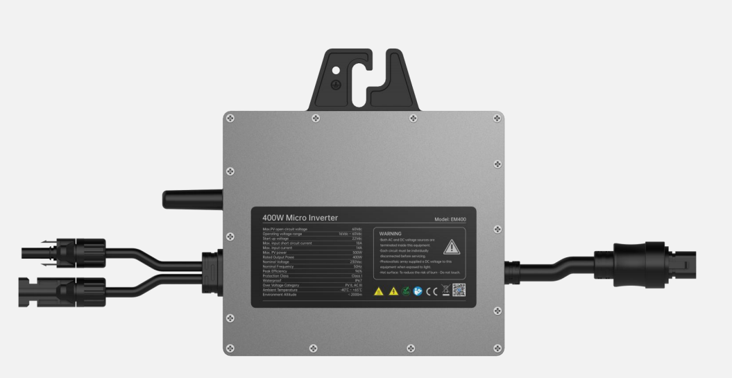 Micro Inverter EM400T 18-55V MPPT 99.5% Efficiency Solar PV System for Residential and Commercial Use