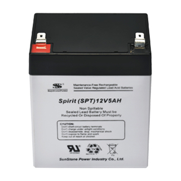 12V 5Ah Lead Acid Stationary Battery AGM VRLA Maintenance-Free 5-Year Life UPS Backup Power Sunstone Power