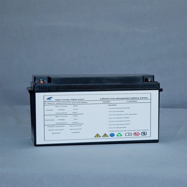 Solar and Lithium Batteries 12.8V 100Ah/200Ah LiFePO4 Lightweight Long Cycle Life for RV Marine Solar Storage