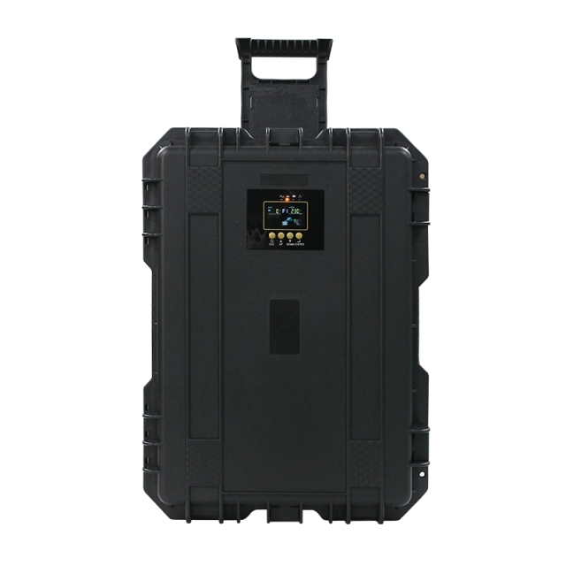 Trolley Mobile Solar Generator 5000W Portable Power Station with Sine Wave Inverter for Outdoor Emergency Backup Power
