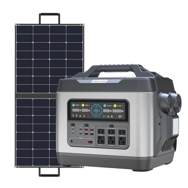 Portable Solar Power Station 3000W 3200Wh Pure Sine Wave AC Output for Outdoor Camping RV Emergency Backup