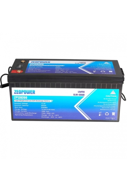 LiFePo4 Battery 12.8V 200AH High Cycle Life, Low Self-Discharge for Solar Storage and Off-Grid Systems