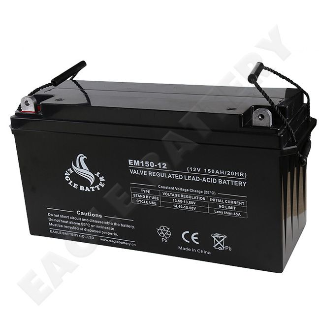 EM12-150 12V 150Ah 12-Year Lifespan Deep Cycle AGM Battery for UPS Telecom Backup Power Eagle