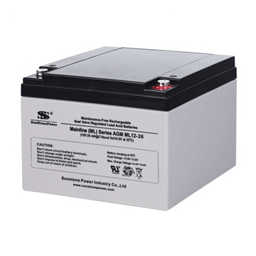 12V 26AH AGM Battery Sealed Lead Acid Rechargeable for UPS Alarm System Emergency Power Sunstone Power