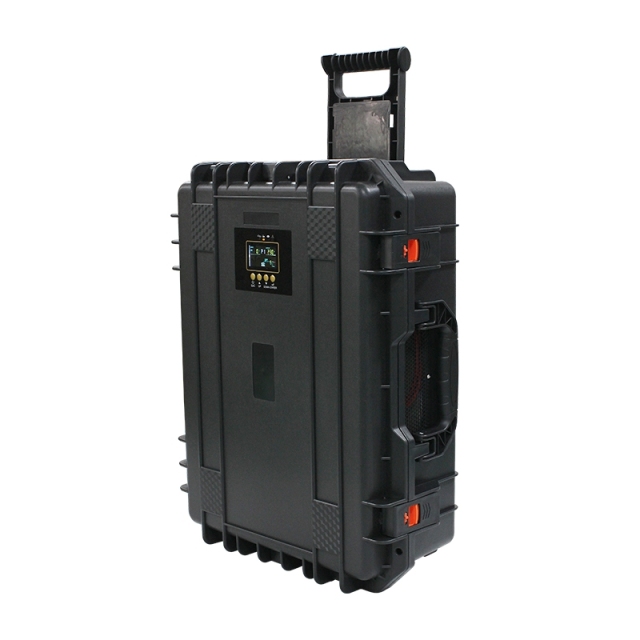 Trolley Mobile Solar Generator 5000W Portable Power Station with Sine Wave Inverter for Outdoor Emergency Backup Power