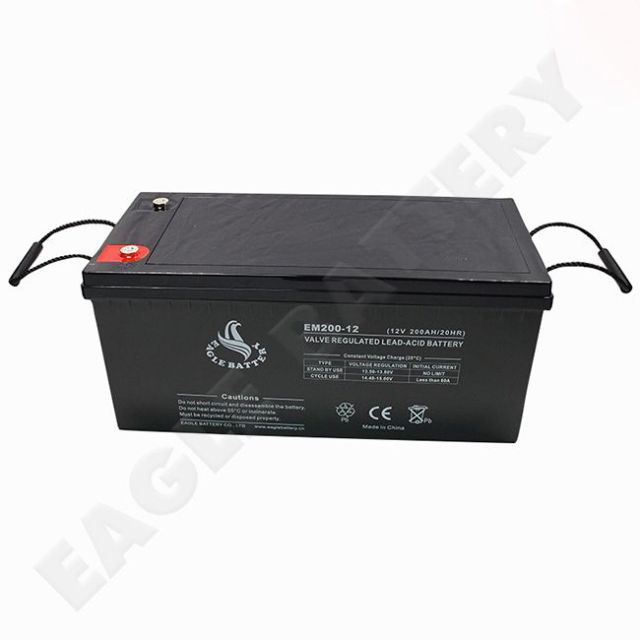 EM12-200 12V 200Ah AGM Battery 12-Year Float Life for UPS and Telecommunication Systems Eagle