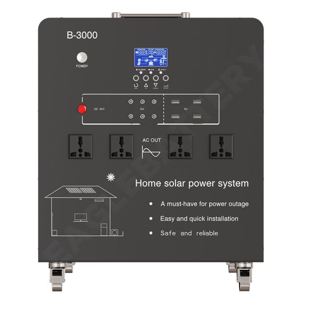 B-3000 Lead Acid Battery 24V100AH 3000W Solar Power Station for Home and Industrial Energy Storage
