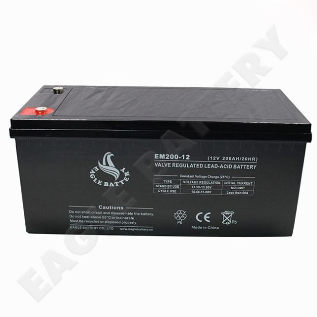 EM12-200 12V 200Ah AGM Battery 12-Year Float Life for UPS and Telecommunication Systems Eagle