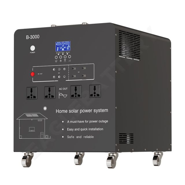 B-3000 Lead Acid Battery 24V100AH 3000W Solar Power Station for Home and Industrial Energy Storage