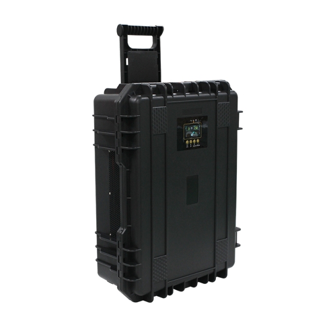 Trolley Mobile Solar Generator 5000W Portable Power Station with Sine Wave Inverter for Outdoor Emergency Backup Power