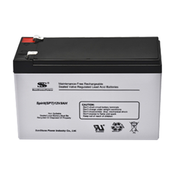 Sunstone Power 12V 9Ah AGM Lead Acid Stationary Battery Pack Sealed Maintenance-Free UPS Backup Power SPT Series
