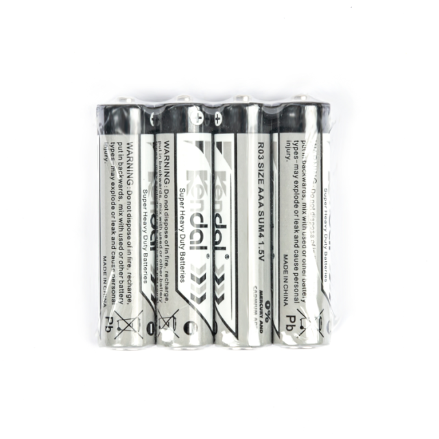 AAA R03 1.5V Carbon Zinc Battery Heavy-Duty, Long Shelf Life for Remote Controls, Clocks, Toys Kendal