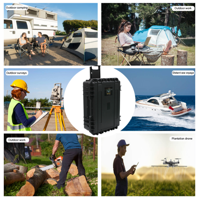 Trolley Mobile Solar Generator 5000W Portable Power Station with Sine Wave Inverter for Outdoor Emergency Backup Power