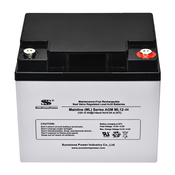 12V 44Ah AGM Lead Acid Battery Deep Cycle Sealed Maintenance-Free UPS Backup Power Sunstone