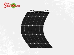 160W Semi-flexible Solar Panel Sunpower Cells 22.5% Efficiency for RVs Marine Off-grid Systems