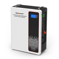 Solar Lithium Battery LBC Series 6000 Cycles Wall Mounted LiFePO4 51.2V 100Ah/200Ah for Off-Grid Hybrid Systems SankoPower