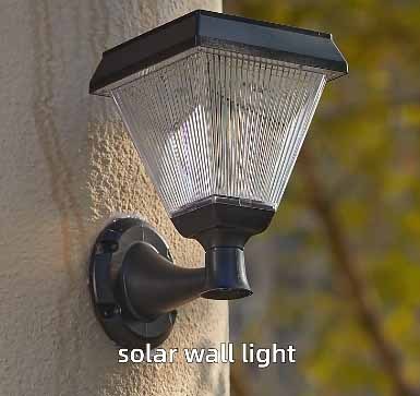 Outdoor Waterproof Wireless Solar Wall Lights 3W IP54 18650 Battery Monocrystalline Panel for Garden Pathway Lighting