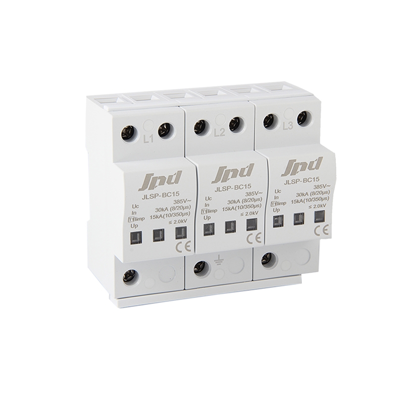 Surge Protection Device 15kA Iimp 1P-4P DIN Rail Mount for AC 230V/400V Solar & Energy Storage Systems Jinli