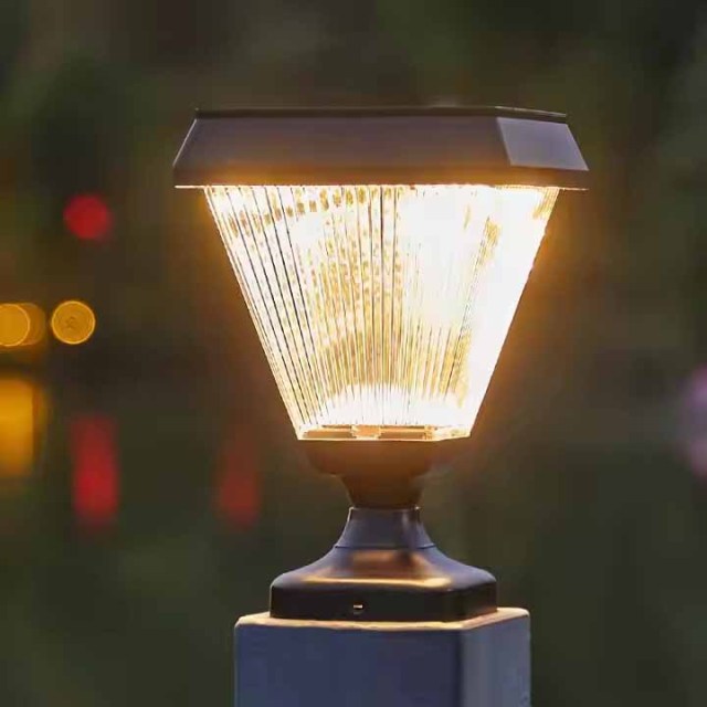 Outdoor Waterproof Wireless Solar Wall Lights 3W IP54 18650 Battery Monocrystalline Panel for Garden Pathway Lighting