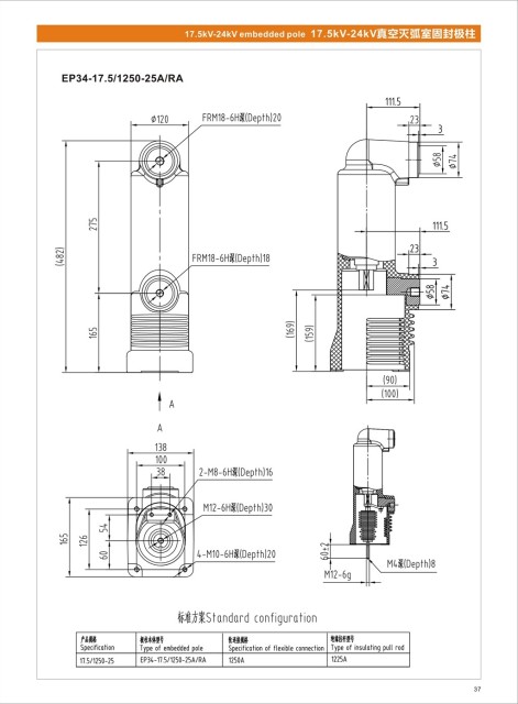 EP34-17.5/1250-25A/RA High-Efficiency Power Connector for Energy Storage Systems and Battery Applications