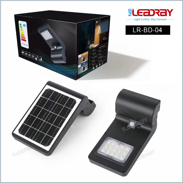 Solar LED Wall Lamp 5W PIR Motion Sensor IP65 Waterproof Outdoor Garden Pathway Security Lighting