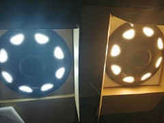 Outdoor Round Solar Street Light 50W UFO Flood Light with Pole Aluminum 6000 Lumens Lithium Battery Garden Lighting