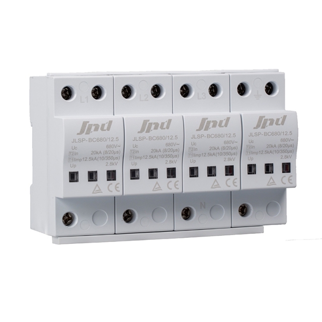 Surge Lightning Protection Arrester JLSP-BC680/12.5 12.5kA 680V Iimp 10/350us for AC Power Systems Jinli SPD