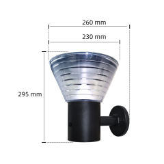 Outdoor Solar LED Wall Light 4.5W IP65 Waterproof LiFePO4 Battery Garden Courtyard Lighting LEADRAY