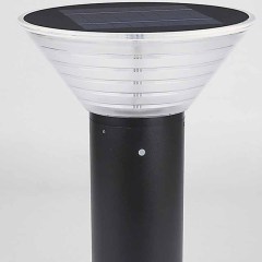 Solar Bollard Garden Light IP65 Waterproof Cast Aluminium 2 Years Warranty LED Source for Outdoor Pathway Lighting