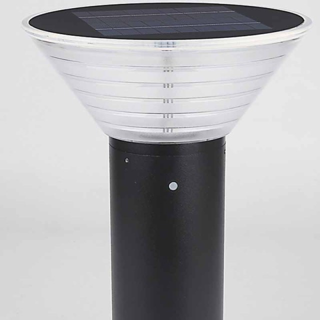 Solar Bollard Garden Light IP65 Waterproof Cast Aluminium 2 Years Warranty LED Source for Outdoor Pathway Lighting