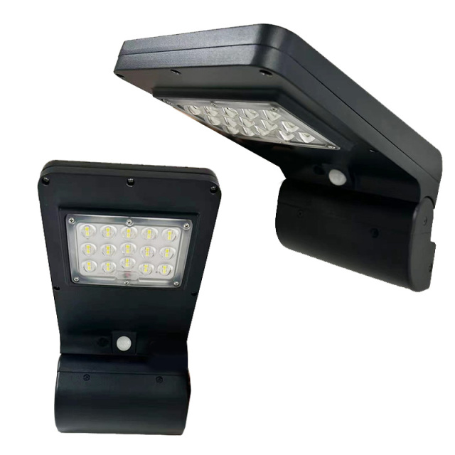 Solar LED Wall Lamp 5W PIR Motion Sensor IP65 Waterproof Outdoor Garden Pathway Security Lighting