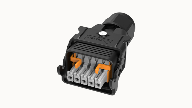 5 Pins AC Power Connector 35A 600V IP67 Spring-Connect Photovoltaic AC Terminal DEGSON