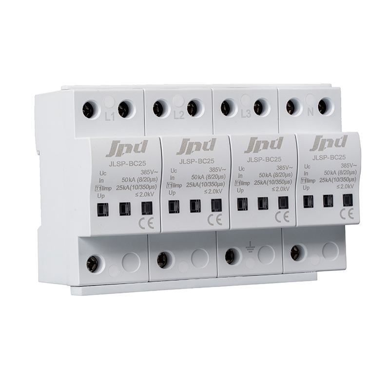 Surge Protection Device 25kA 50kA 230V 400V Type 1+2 for AC Solar PV Systems Jinli SPD