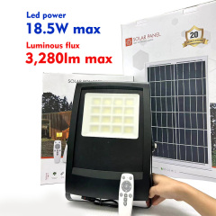 Solar LED Flood Light 50W 18.5W Lifepo4 Battery Outdoor Waterproof Lighting for Garden Street Security