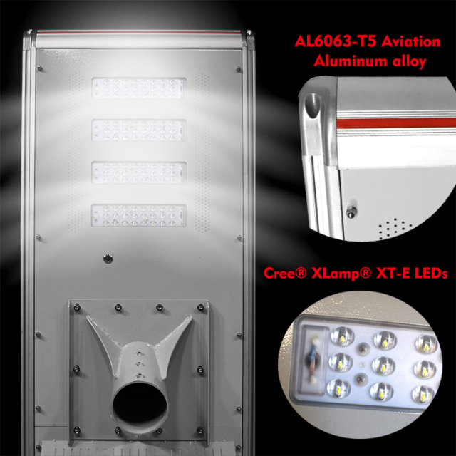 LED Solar Street Light 150W 180W Solar Panel LiFePO4 Battery Outdoor Lighting