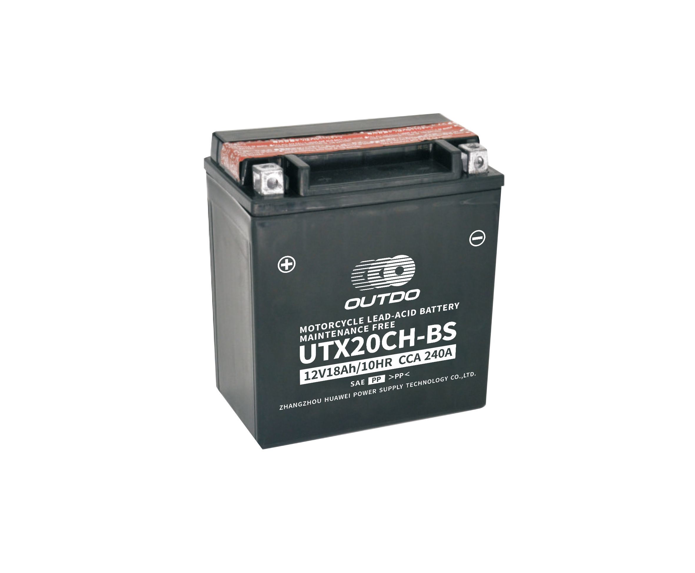 UTX20CH-BS 12V 18Ah 240CCA High Performance Battery for Solar Storage and Backup Power Systems