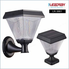 Outdoor Waterproof Wireless Solar Wall Lights 3W IP54 18650 Battery Monocrystalline Panel for Garden Pathway Lighting