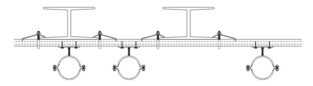 Beam Clamps CDB-41-82 4.5KN Load Capacity for Welding-Free Steel Structure Installation in Solar and Energy Storage Projects