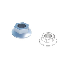 Hexagon Flange Nuts (Self-Locking) Anti-Slip Protrusions for Solar Mounting Systems CDF-Z-M8