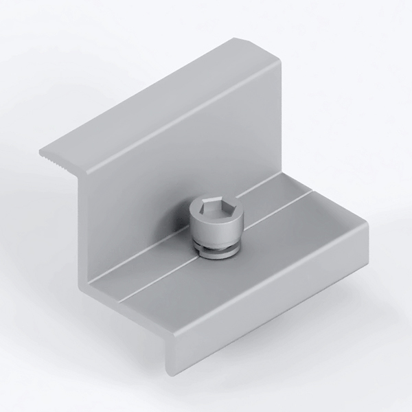 Photovoltain Bracket System for Color Steel Tile Rooftop Mounting with End Clamp and T-Bolt Fixings