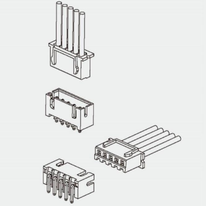 T2501 Series 2.5mm Through Hole Type Wire to Board Connector 2.5mm Pitch 3.0A Current Rating for Battery Energy Storage Systems