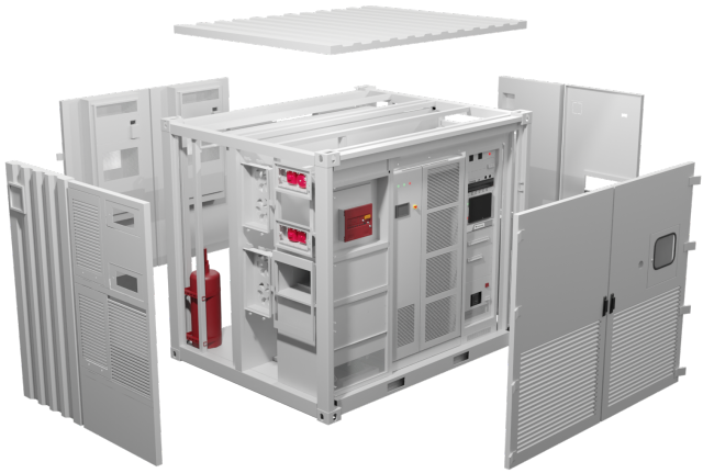 Masspoint Battery Energy Storage System (BESS) LiFePO4 215kWh/430kWh Forced Air-Cooling for Construction Industrial Off-Grid Sites