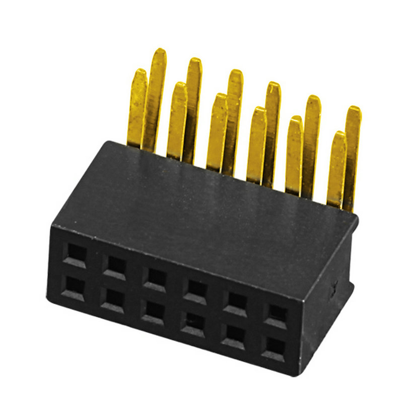 PH1.27mm Female Header Dual Row U-type Right Angle Type Board to Board Connector 1A Current Rating -40°C to +105°C Operating Temperature for Battery Management Systems and Energy Storage PCB Interconnects L304XX