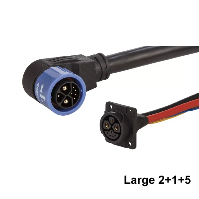 1/4 Bayonet 5 Pin Circular Waterproof Connector IP67 Rated -40°C to 105°C for E-Motorcycle Charging CRETOP