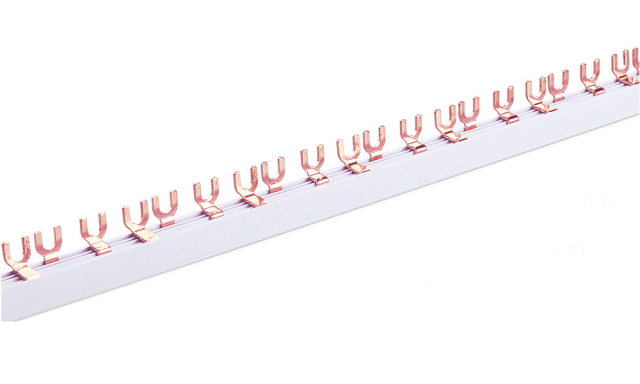 NBR-302 40A/63A/80A Fork Type Busbar High Conductivity Copper for MCB/RCD Connection in Solar Energy Systems