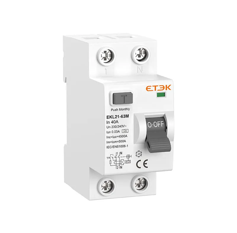 Residual Current Circuit Breaker (RCCB) 63A 30mA AC/DC Protection for Residential and Commercial Solar PV Systems ETEK