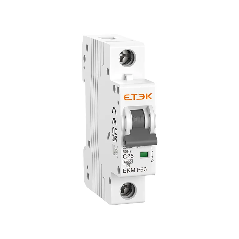 EKM1-63 MCB 6kA Miniature Circuit Breaker Thermal-Magnetic Trip Overload and Short Circuit Protection for Solar Energy Storage Systems