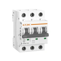 EKM1-63 MCB 6kA Miniature Circuit Breaker Thermal-Magnetic Trip Overload and Short Circuit Protection for Solar Energy Storage Systems