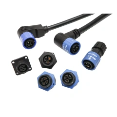White Extension Wire LED 2 Pin 3 Pin Waterproof Connector IP67 Rated 20A for E-Motorcycle & EV Charging Systems CRETOP