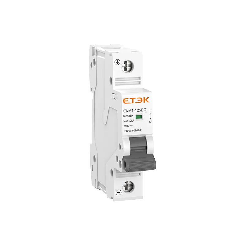 EKM1-125DC 10kA 125A DC MCB Overcurrent and Short-Circuit Protection for Solar PV and Energy Storage Systems